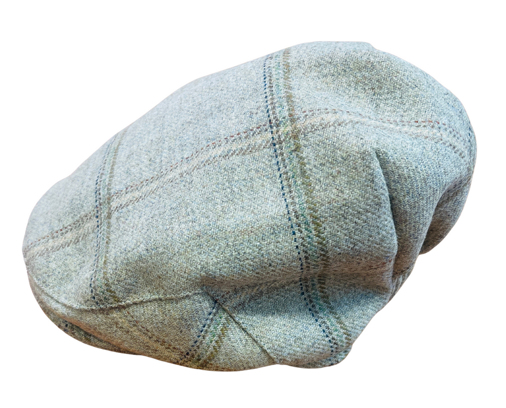 Flat Cap in Mint Check