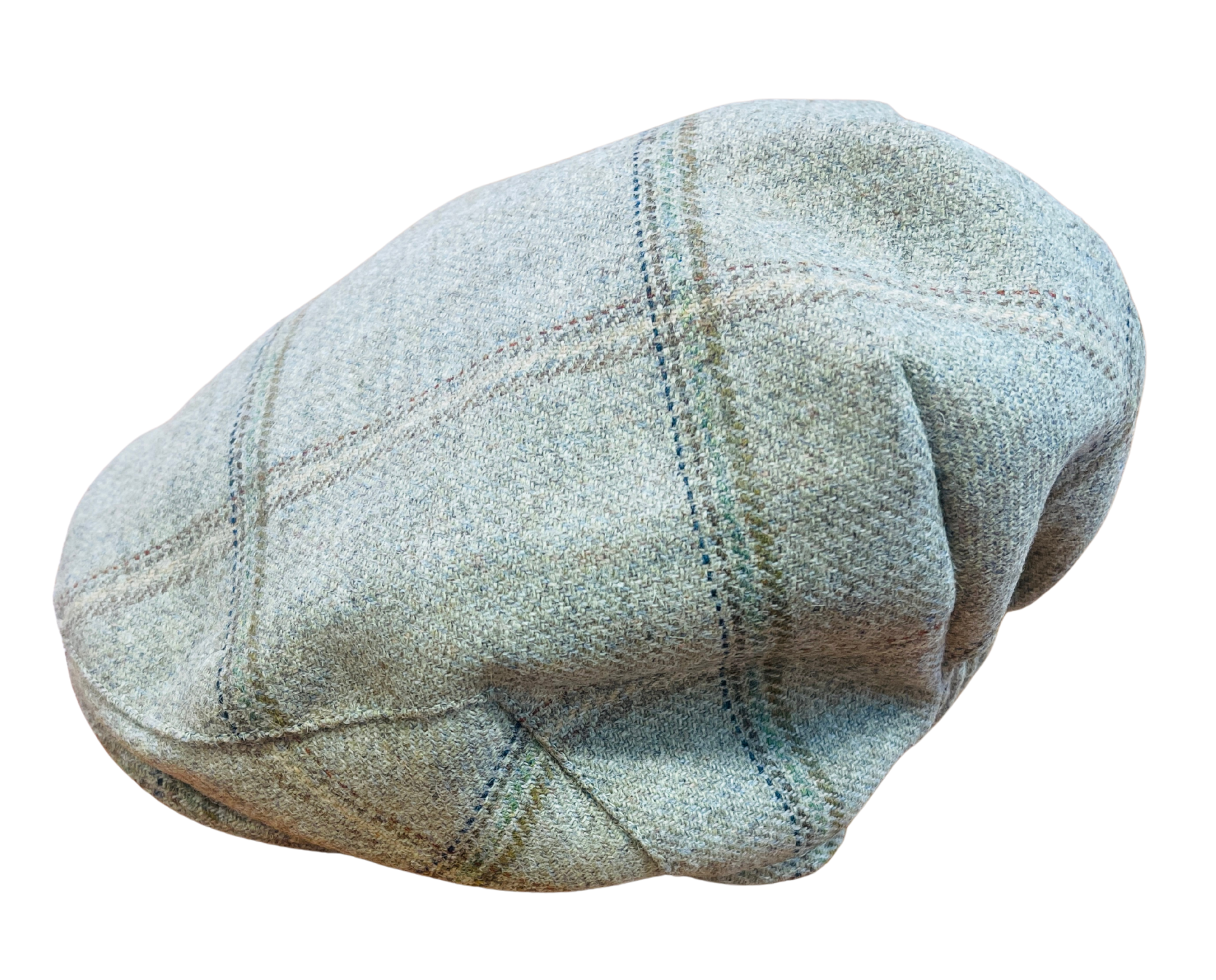 Flat Cap in Mint Check