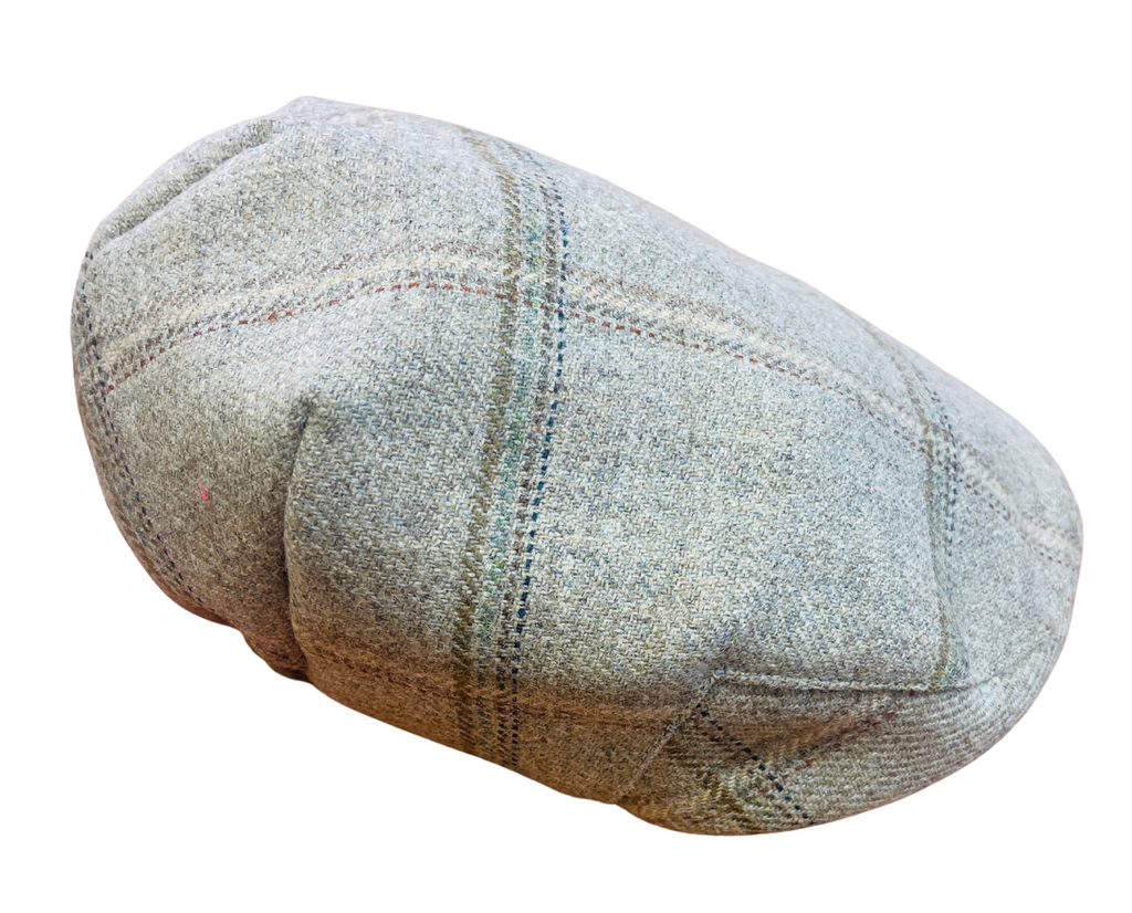 Flat Cap in Mint Check