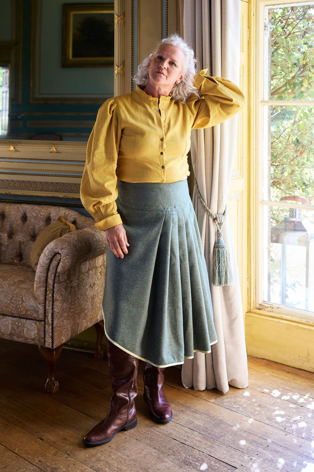 Long sleeve pleated Shirt