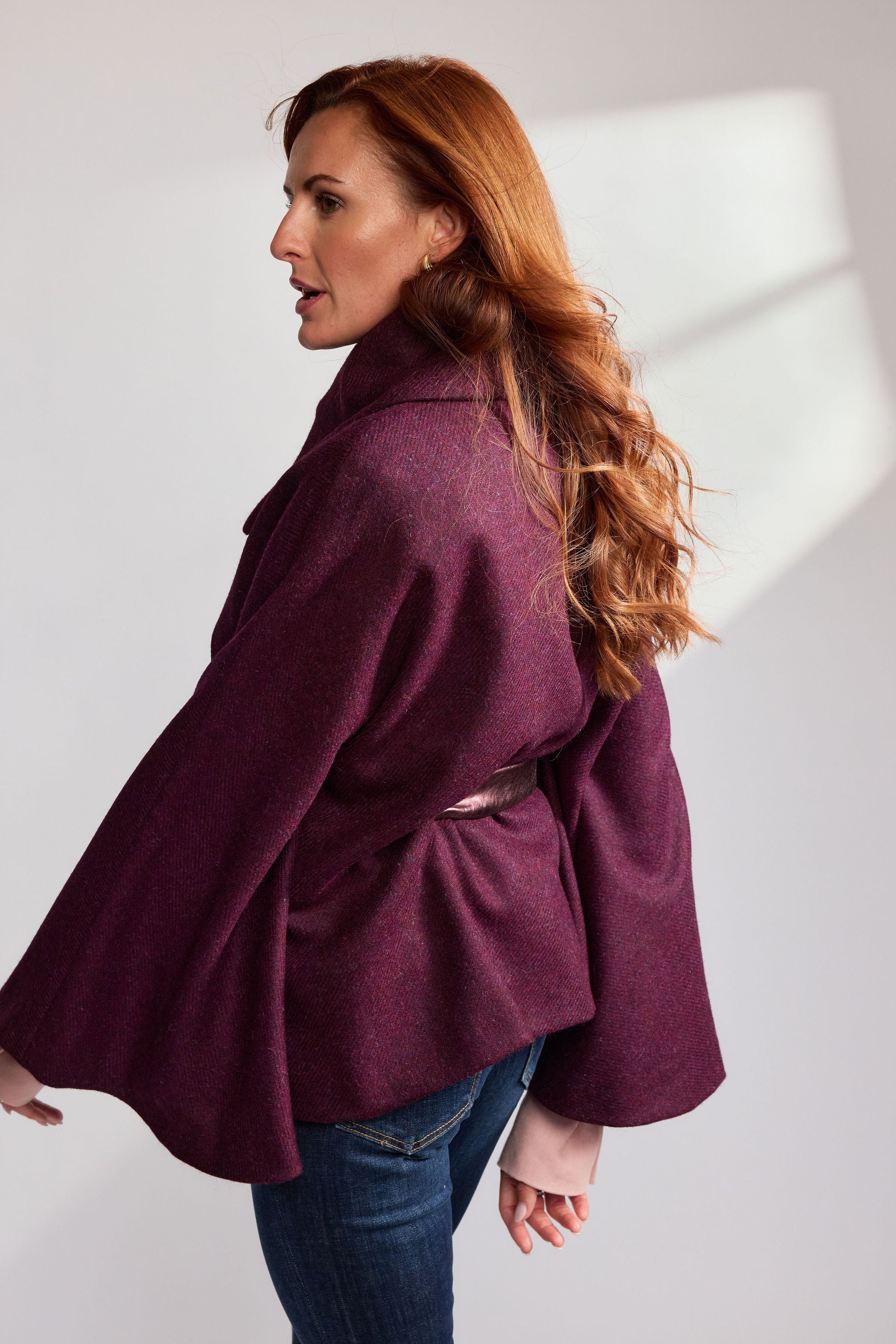 The Purple Shetland Tweed Cape