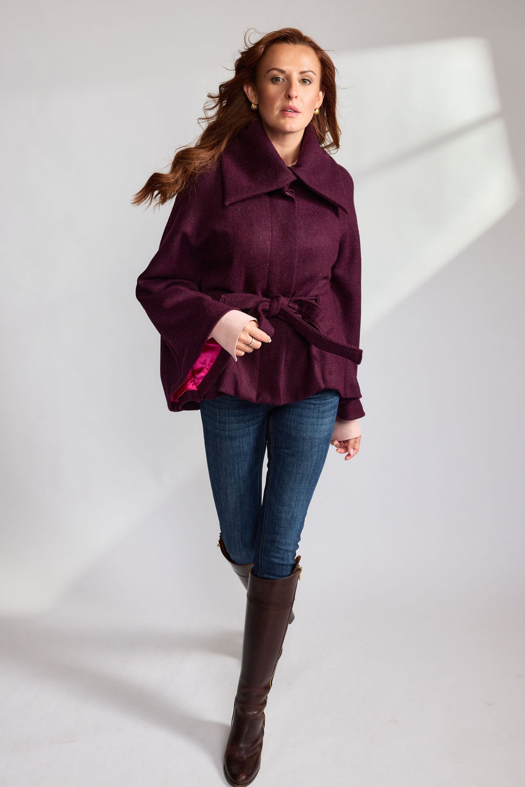 The Purple Shetland Tweed Cape