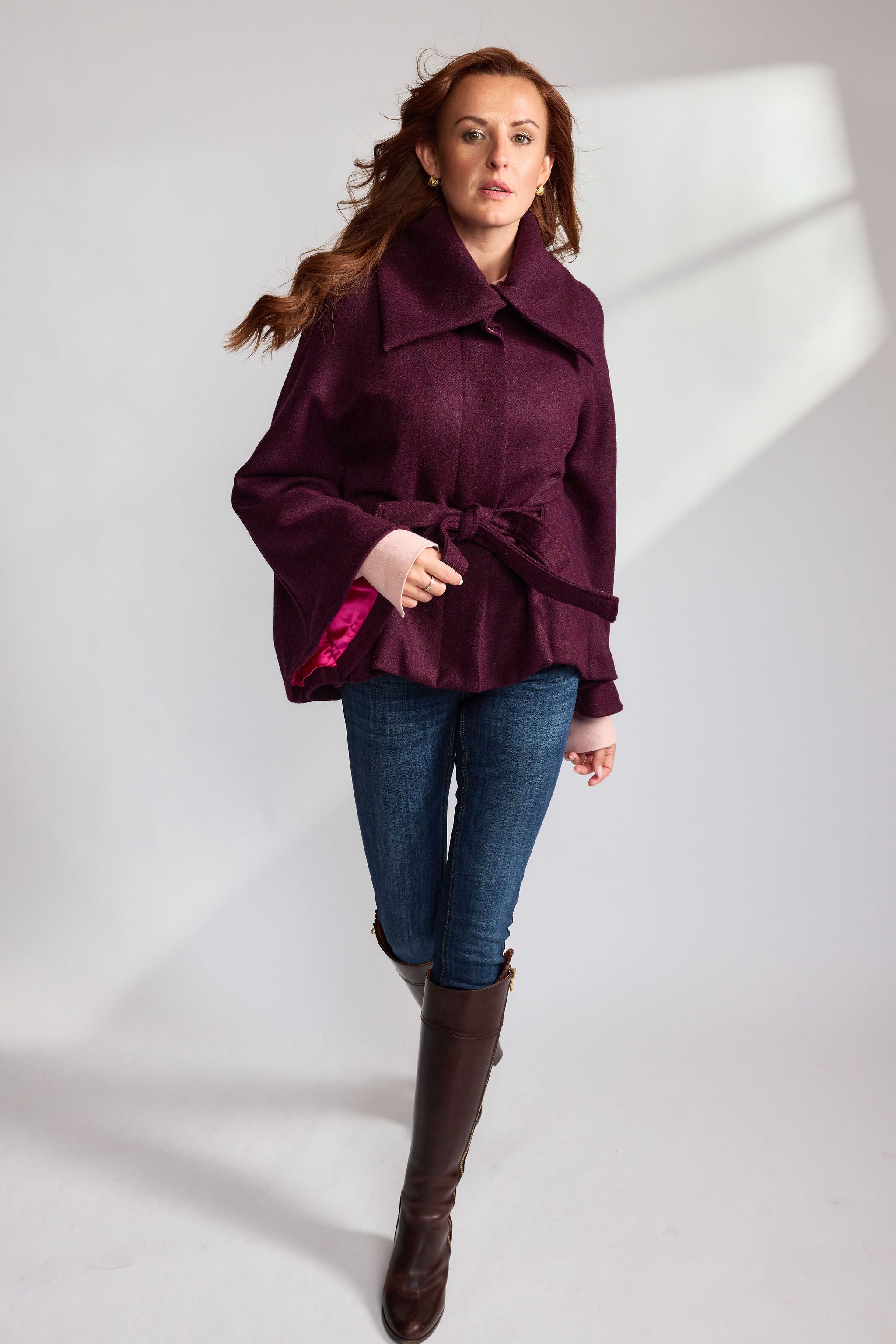 The Purple Shetland Tweed Cape