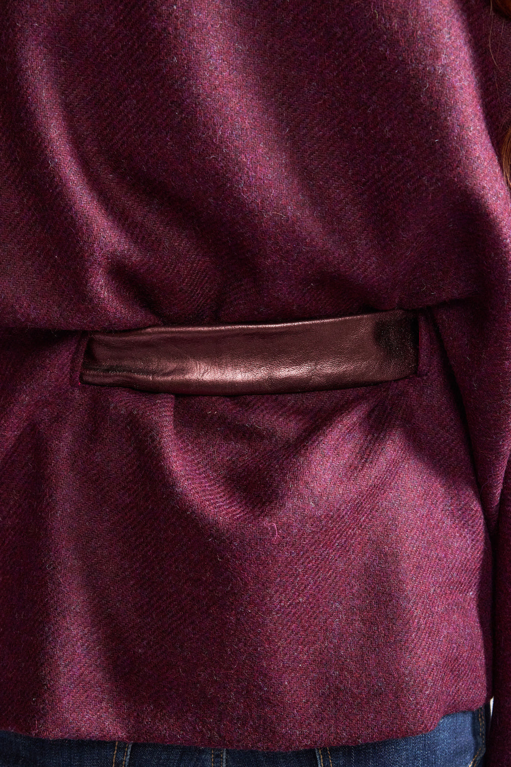 The Purple Shetland Tweed Cape