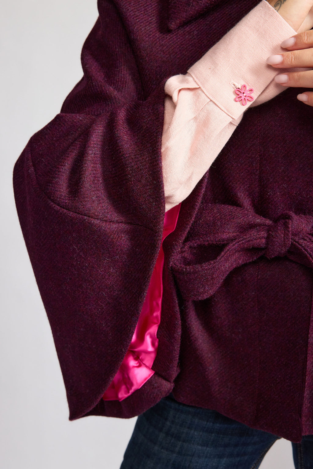 The Purple Shetland Tweed Cape