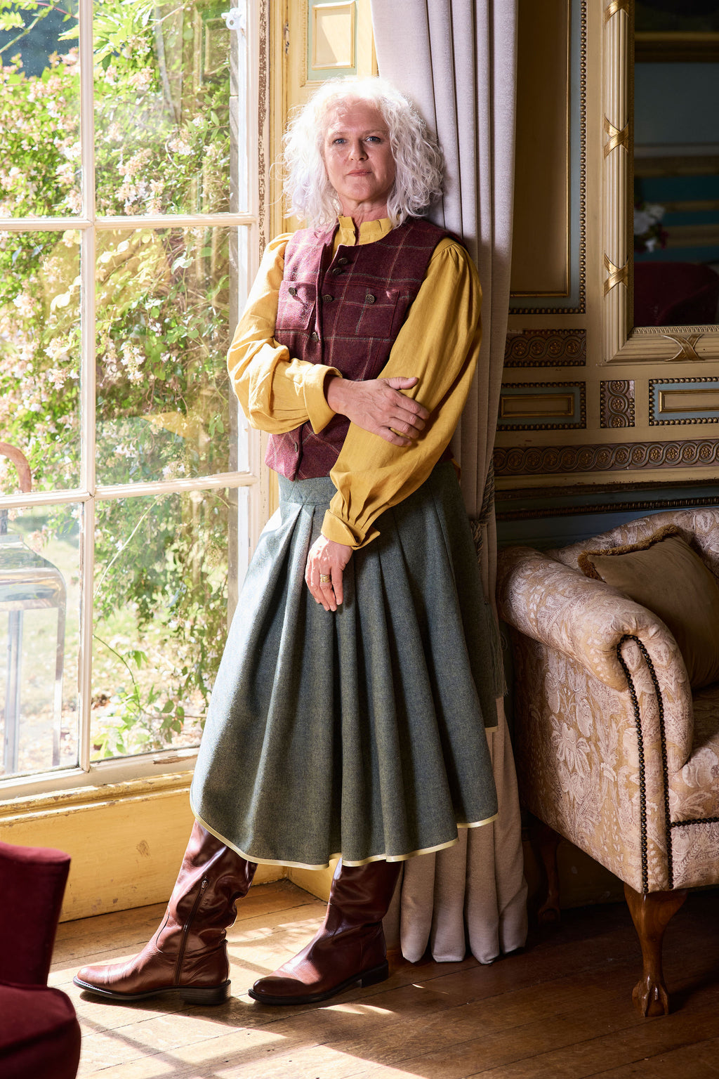 Long sleeve pleated Shirt