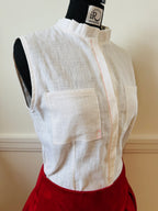 Sleeveless Linen Shirt