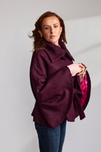 The Purple Shetland Tweed Cape