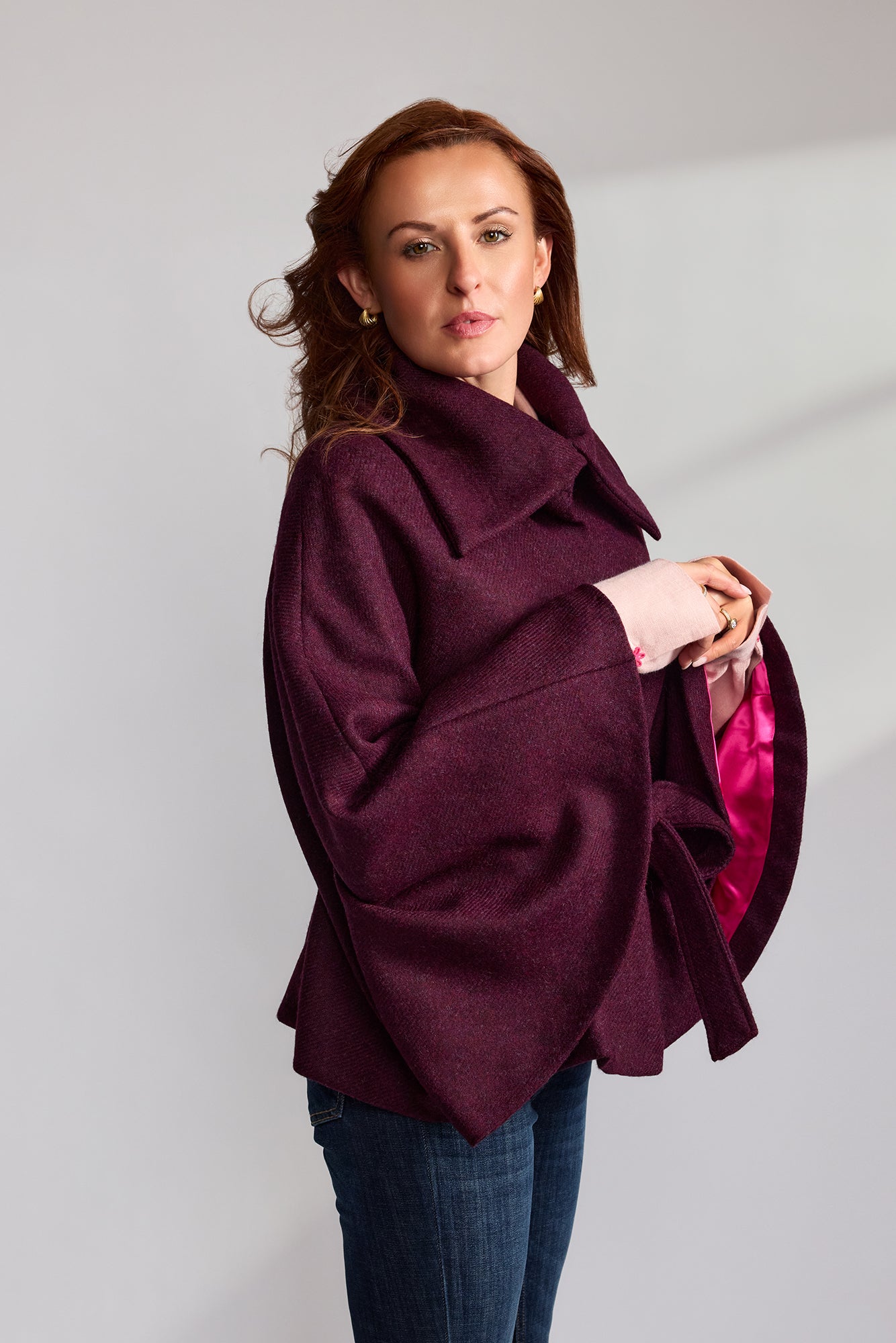 The Purple Shetland Tweed Cape