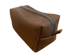 Washbag Leather - Grey