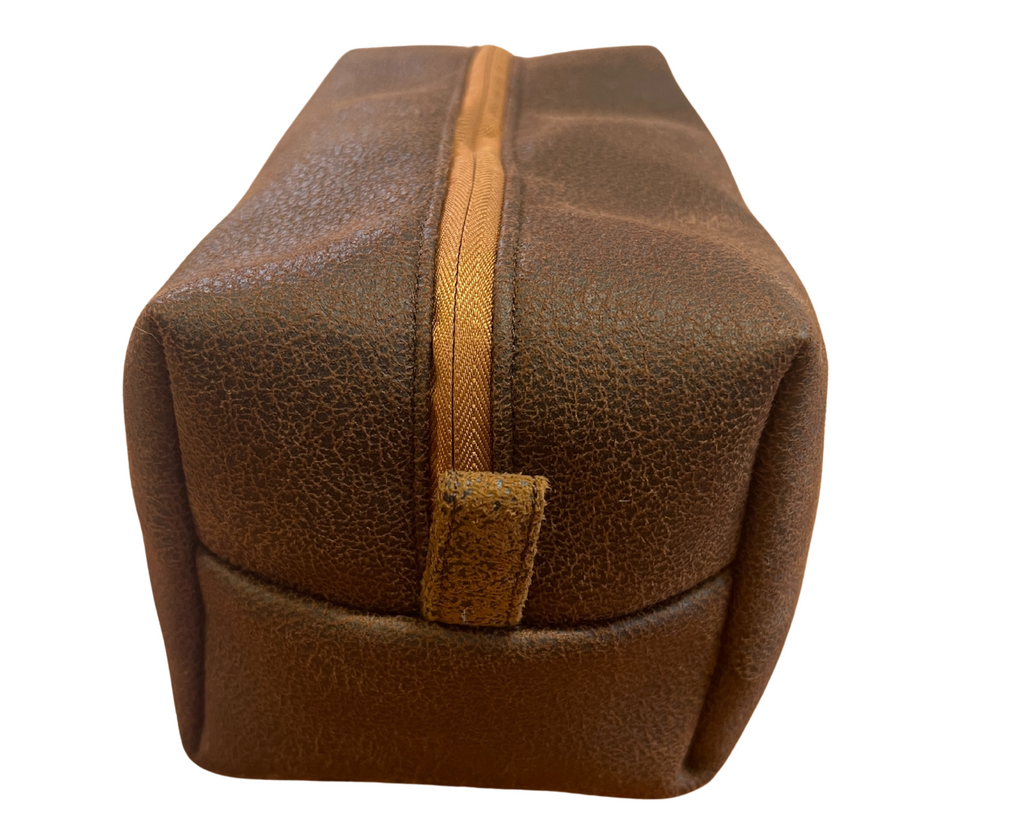 Washbag Leather - Toffee