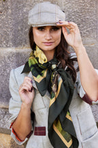 Flat Cap in Mint Check