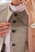 Sleeveless Pleated Shirt