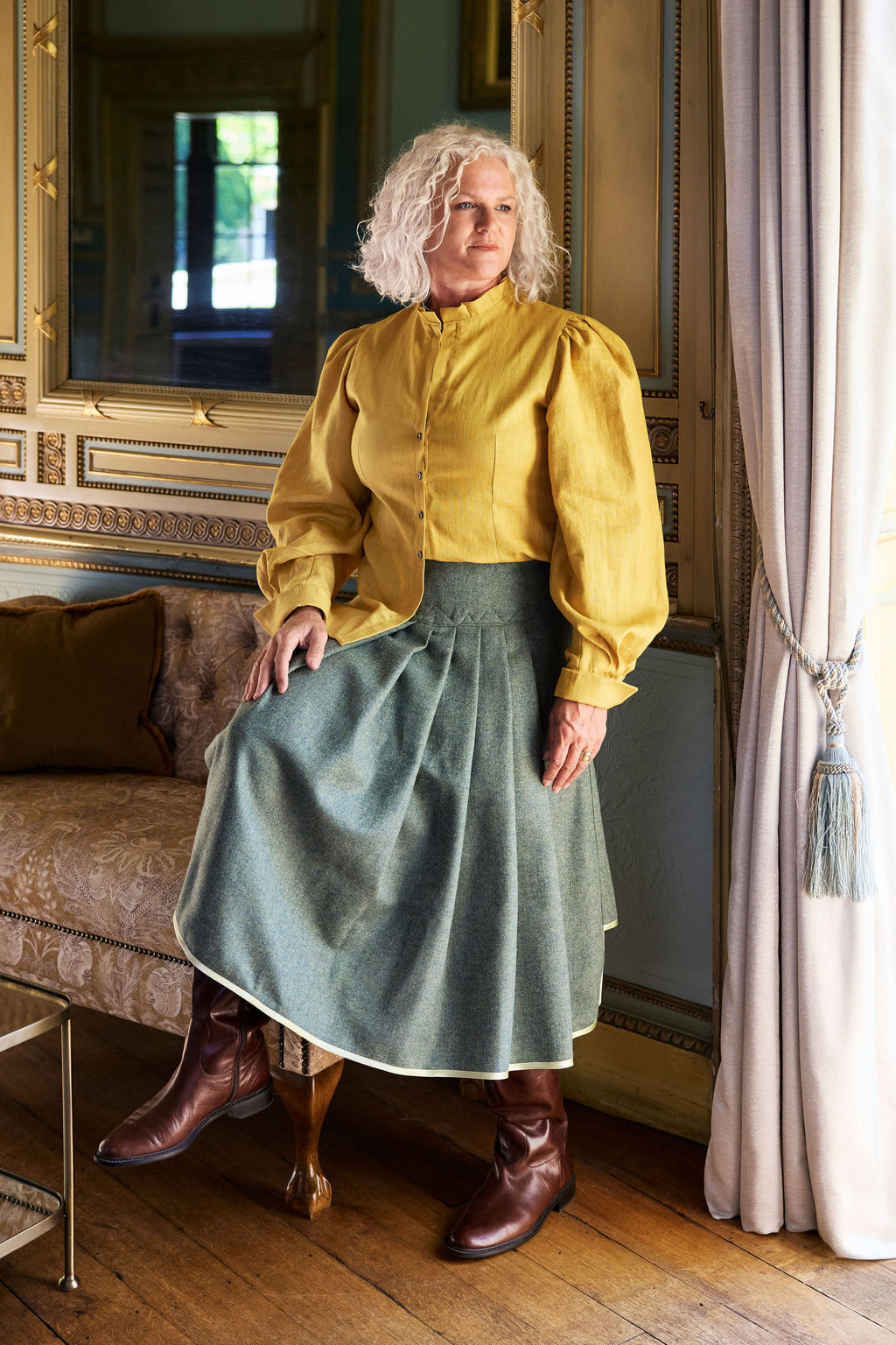 Pleated Collar Shirt